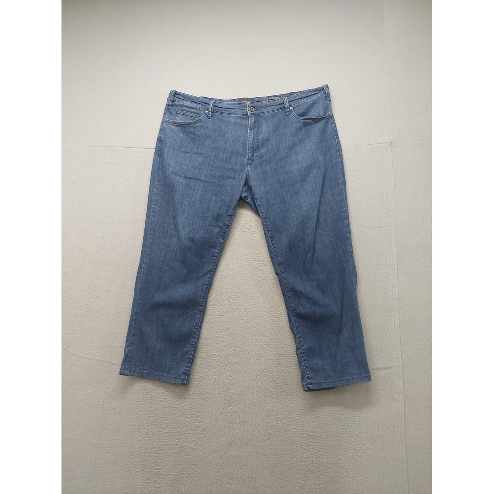 34 Heritage Charisma Men Denim Jeans 44 Blue Zip 5 Pockets Mid Rise Logo Casual